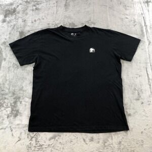 Taco Bell Shirt Mens Medium Black V-Neck Back Graphic Advertising Logo Fast Food